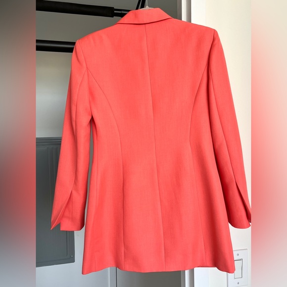 ASOS Coral Strong Shoulder Blazer Jacket size 2. Like new! - Picture 8 of 8